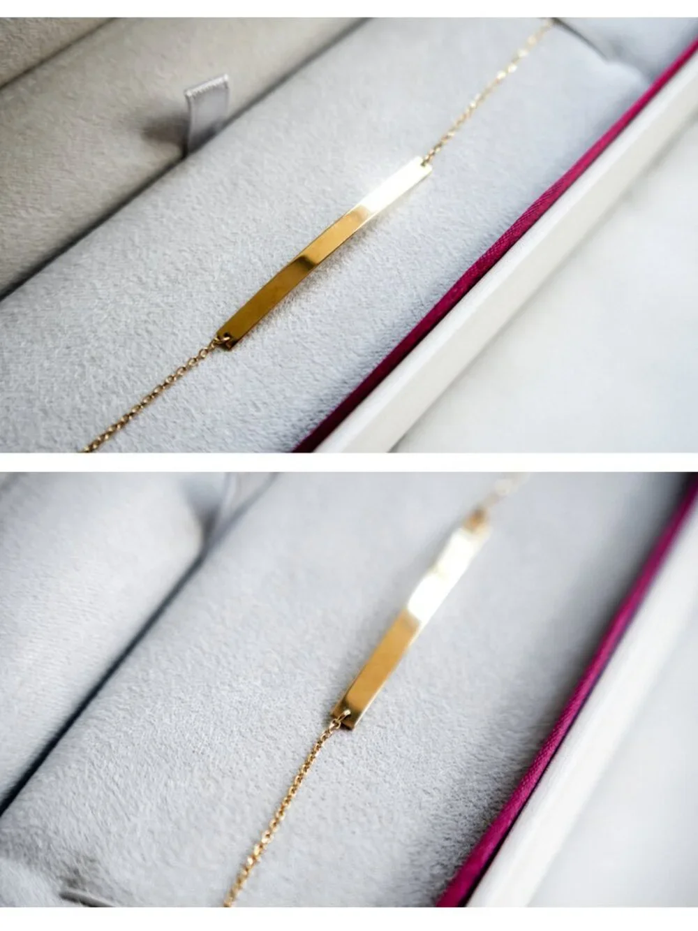Shane Co. 14K Yellow Gold Bar Bracelet S